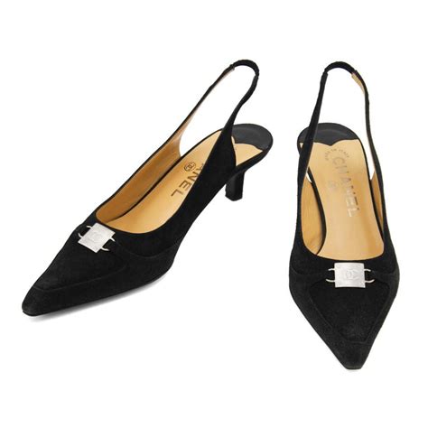 chanel kitten heel pumps|Chanel slingback online shop.